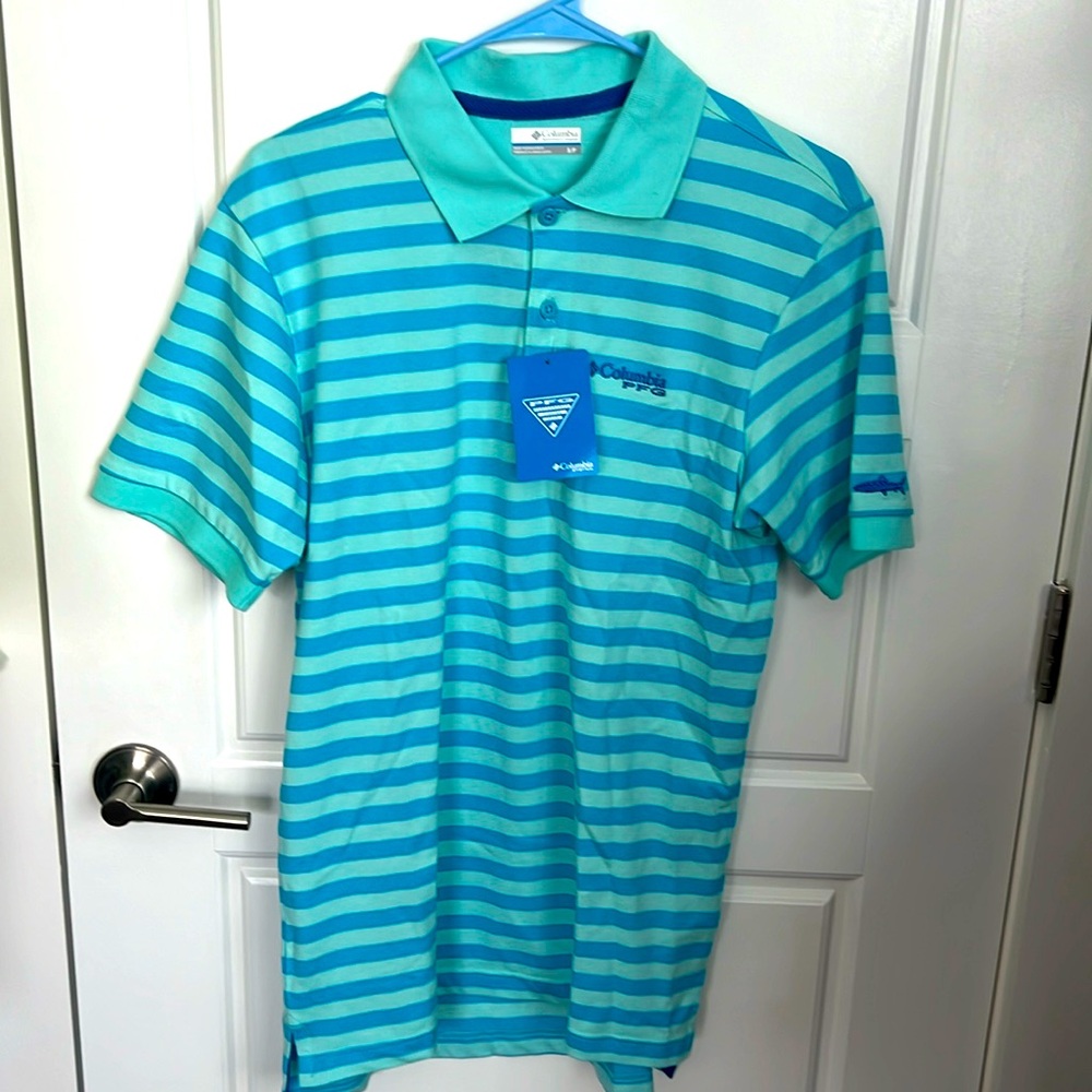 Men’s Columbia performance fishing gear polo size small